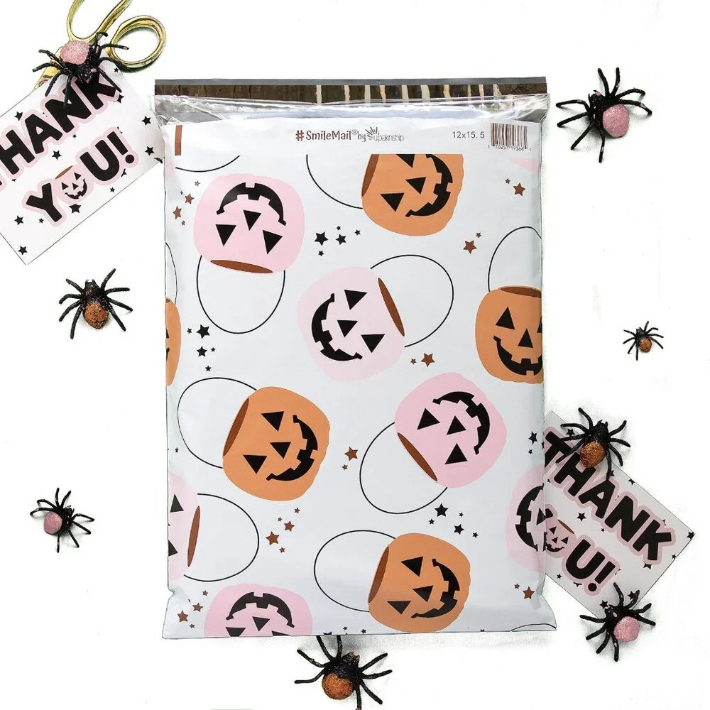 Trick or Treat Pumpkin Basket Polymailers, 12